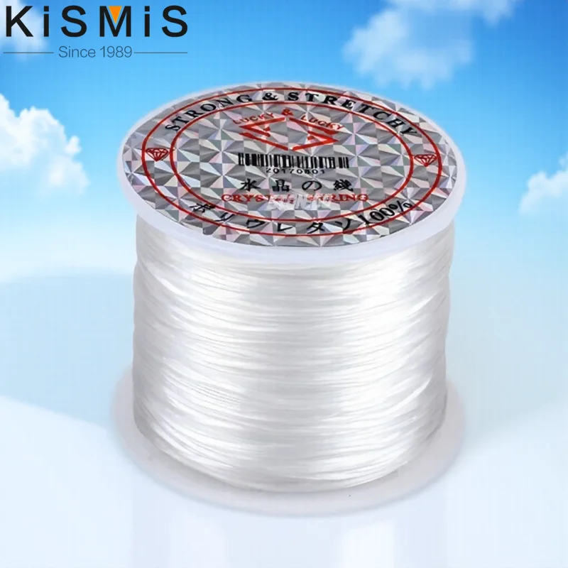 50 متر كريستال شفاف خيط مرن لصنع المجوهرات سوار الحرفية DIY بها بنفسك قوي الديكور الحبل المشاريع اليدوية #1