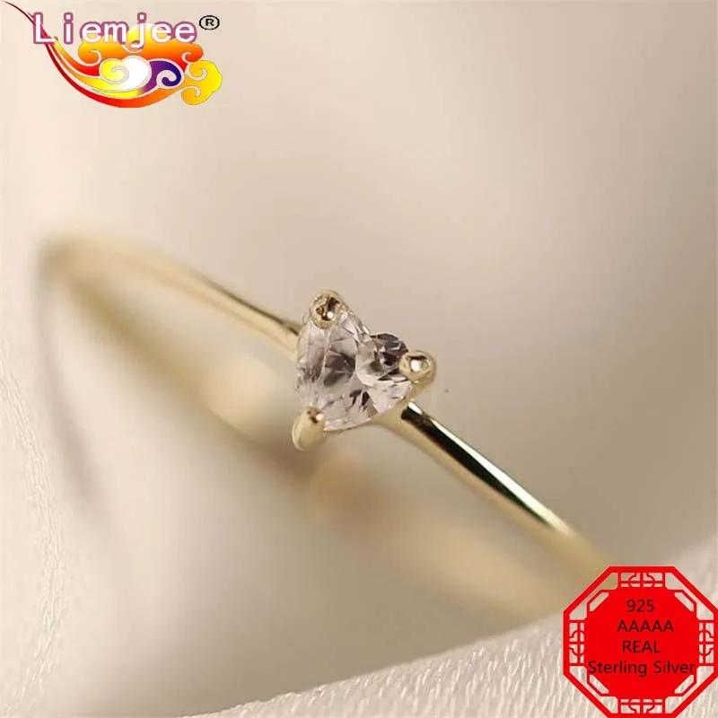 

Liemjee S925 серебро 14K позолоченная пластина Любовь Циркон Обручальное Кольцо Индивидуальные Модные искусственные ювелирные изделия для женщин очаровательный подарок для девушки