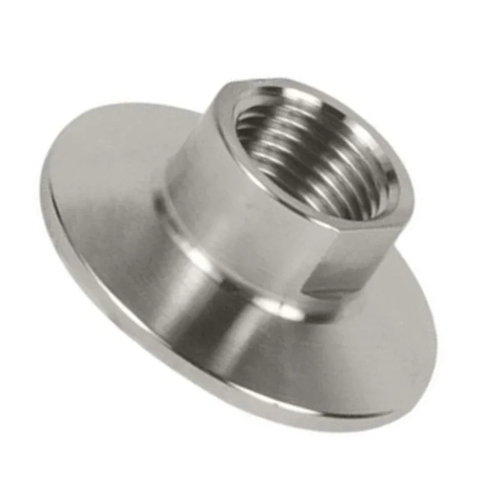 1pc 1.5" Tri Clamp To 1/2" Female NPT Thread Adapter 304 Stainless Steel 3/8" Thread Pipe 50.5mm Ferrule For 1.5'' Triple Clamps