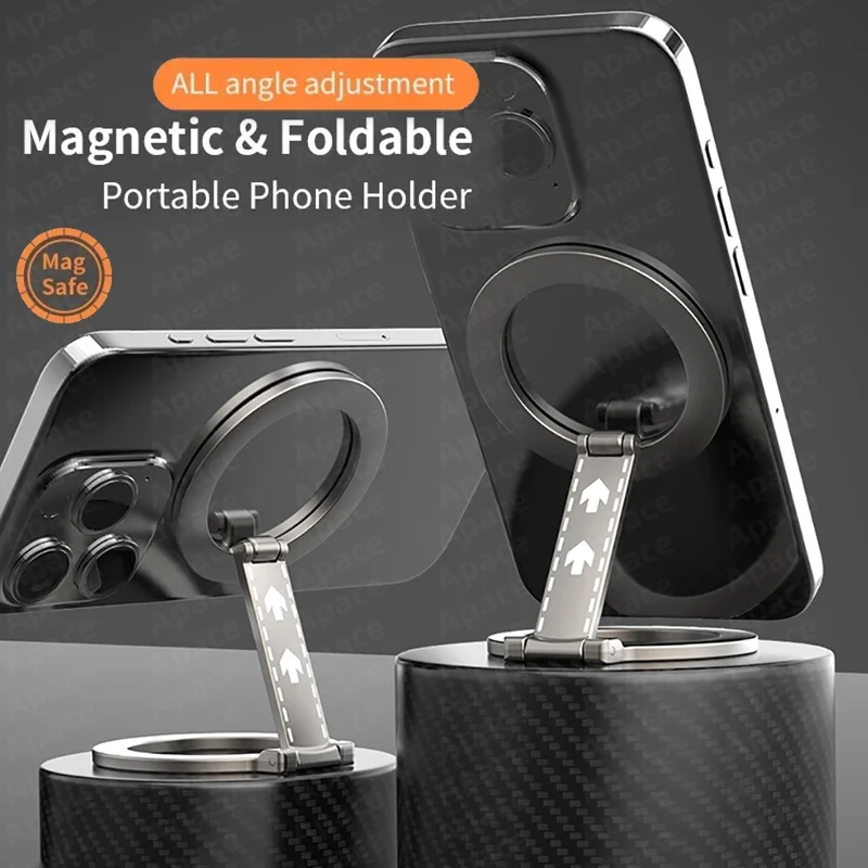 Support de bague magnétique pour téléphone Portable, aimant Portable pliable en métal Double face, Super aimant pour iPhone16 Samsung