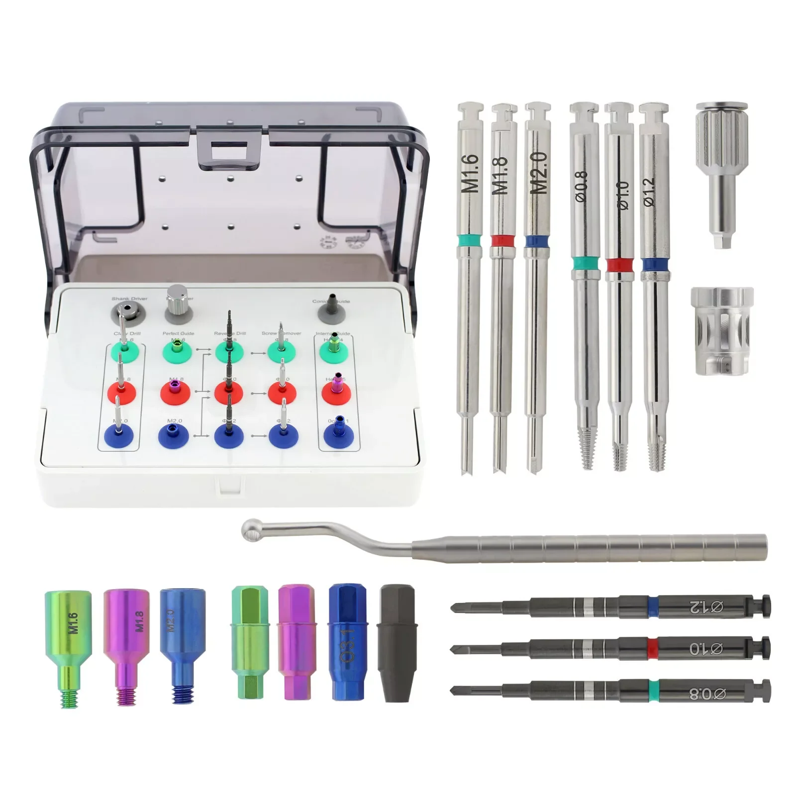 

Dental Implant Screw Removal Kit Upgraded Model Claw Remover Reverse Drills Perfect Guides