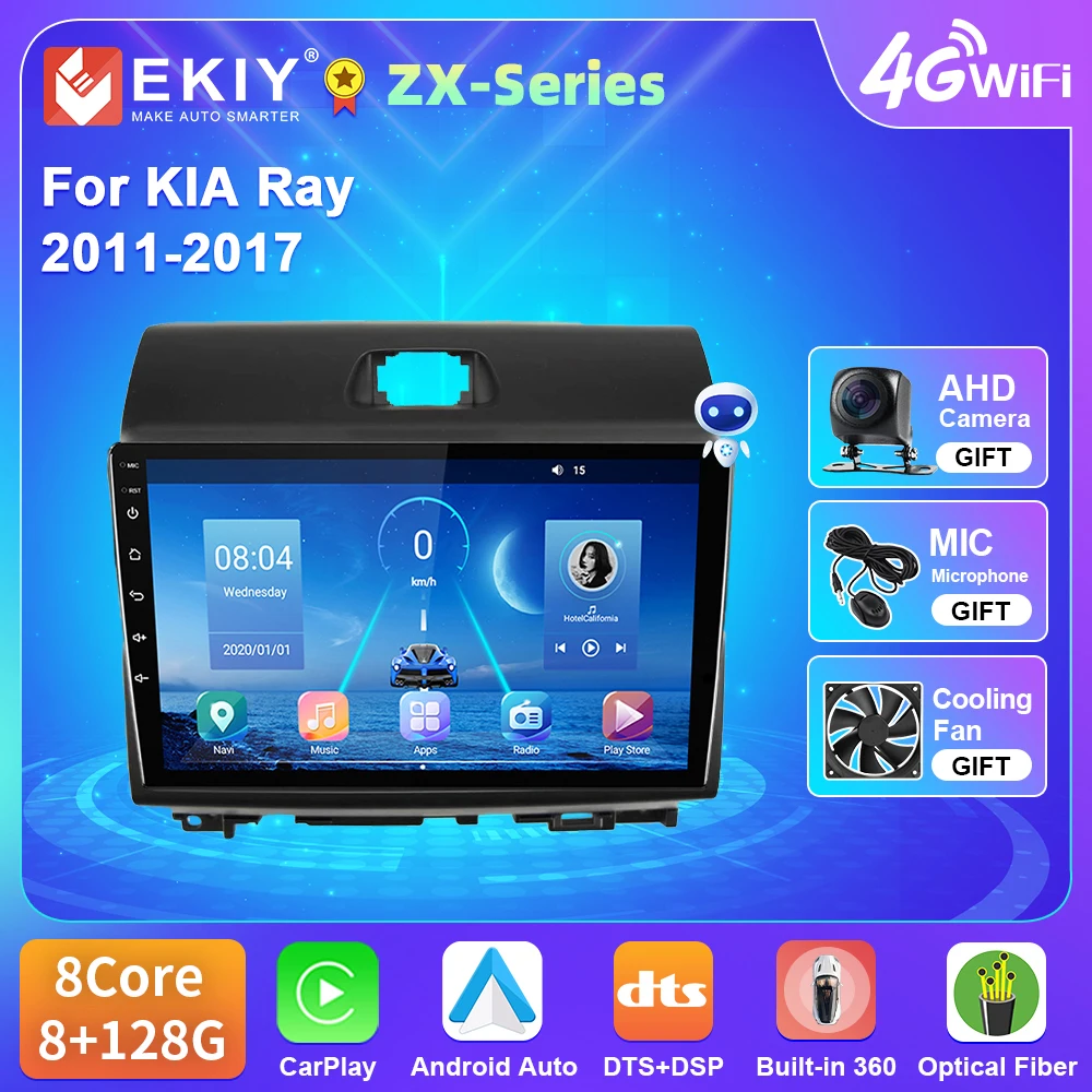 

EKIY Android All in one Car Radio For KIA Ray 2011-2017 Multimedia Player Car Intelligent System Headunit RDS DSP No 2din