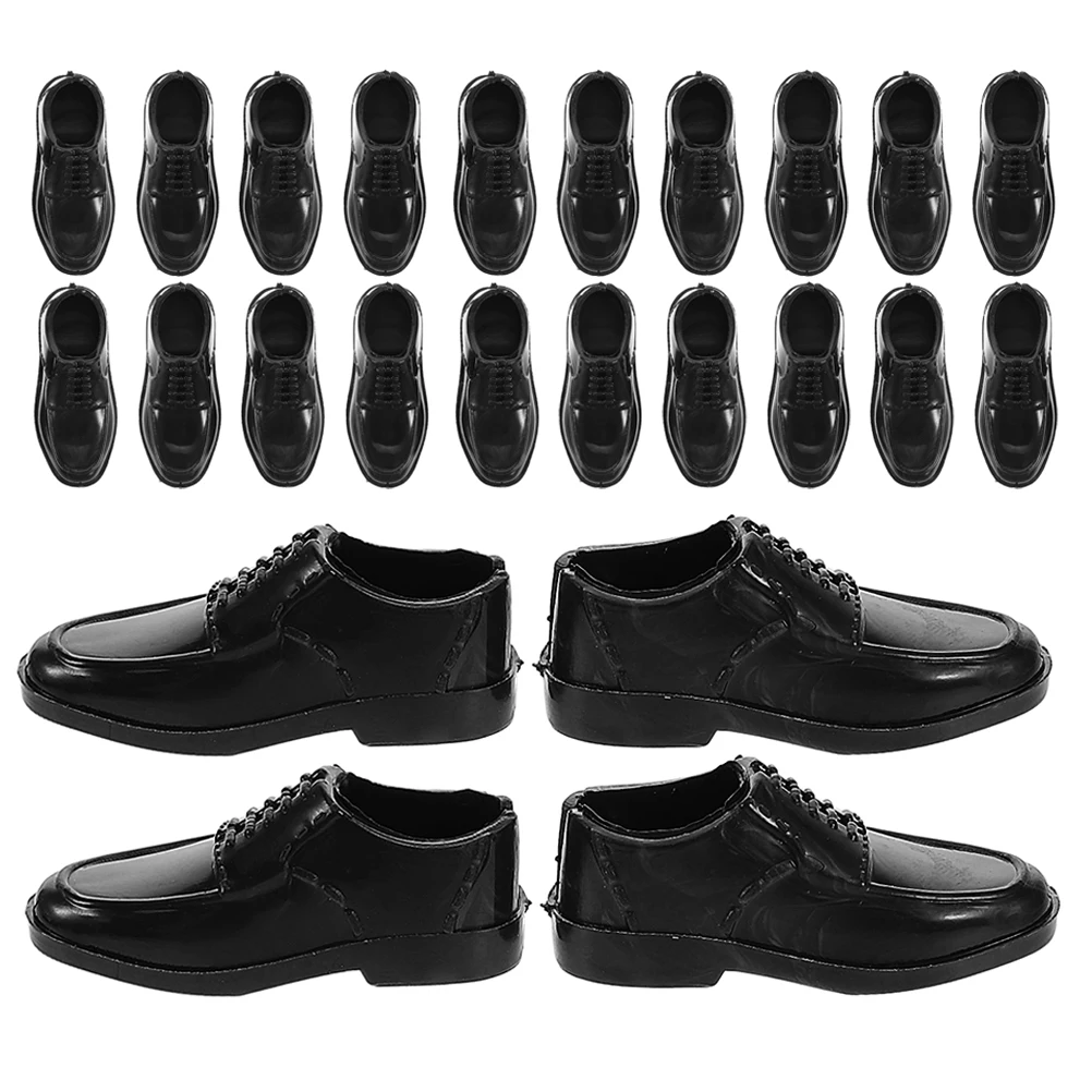 

12pcs 12 Pairs Dressing Shoes 30cm Scale Miniature Toy Room Accessories Elegant Design Finger Shoes Materials