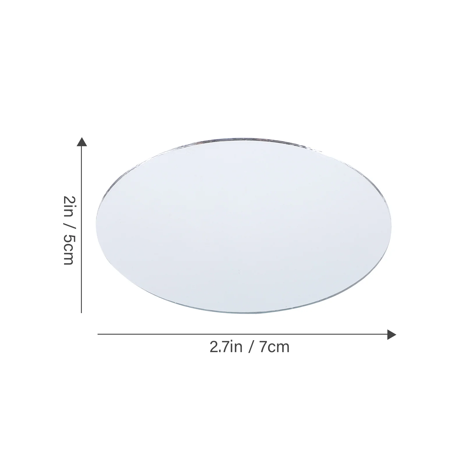 20Pcs Unfinished Oval Mirror Lens for DIY Makeup Mirror - Mini Compact Small Portable Craft Kit Women Gift