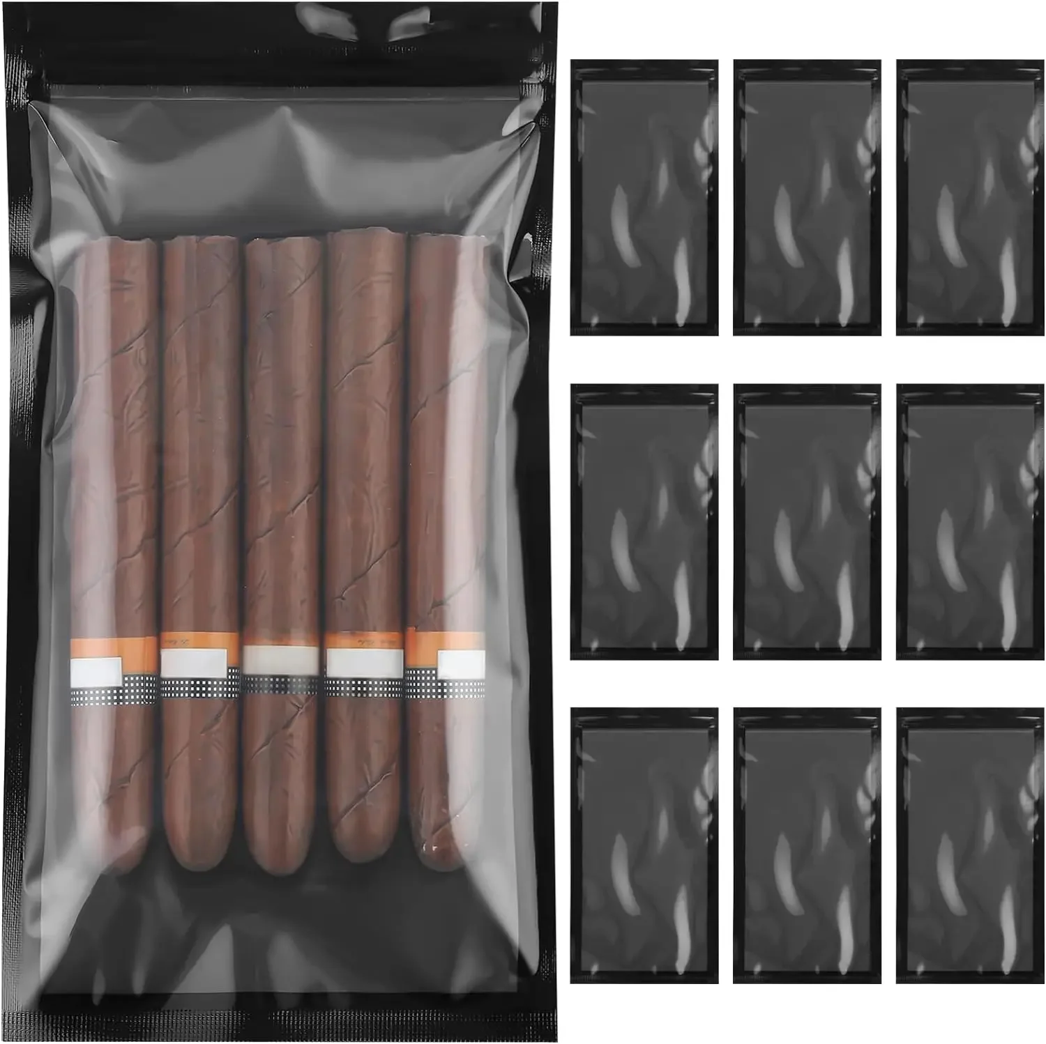 

10/5 PCS Cigar Humidor Bags Hydration Bag Cigar Humidity Control Pouch, Portable Seal-tight Zip Lock for Business Trips