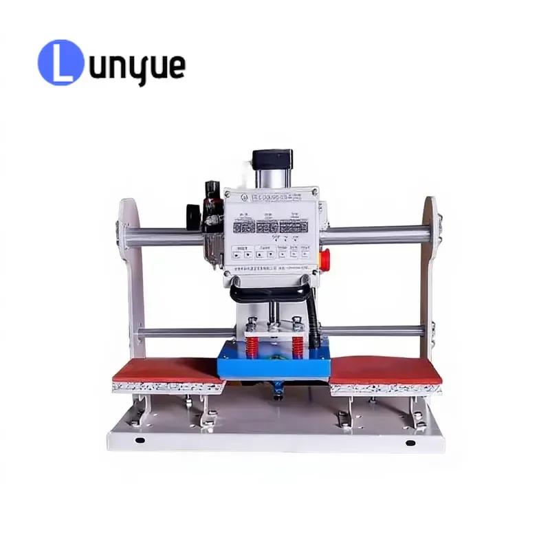 15x15cm Automatic Pneumatic Heat Press Machine for Labeling Flatbed Cloth New