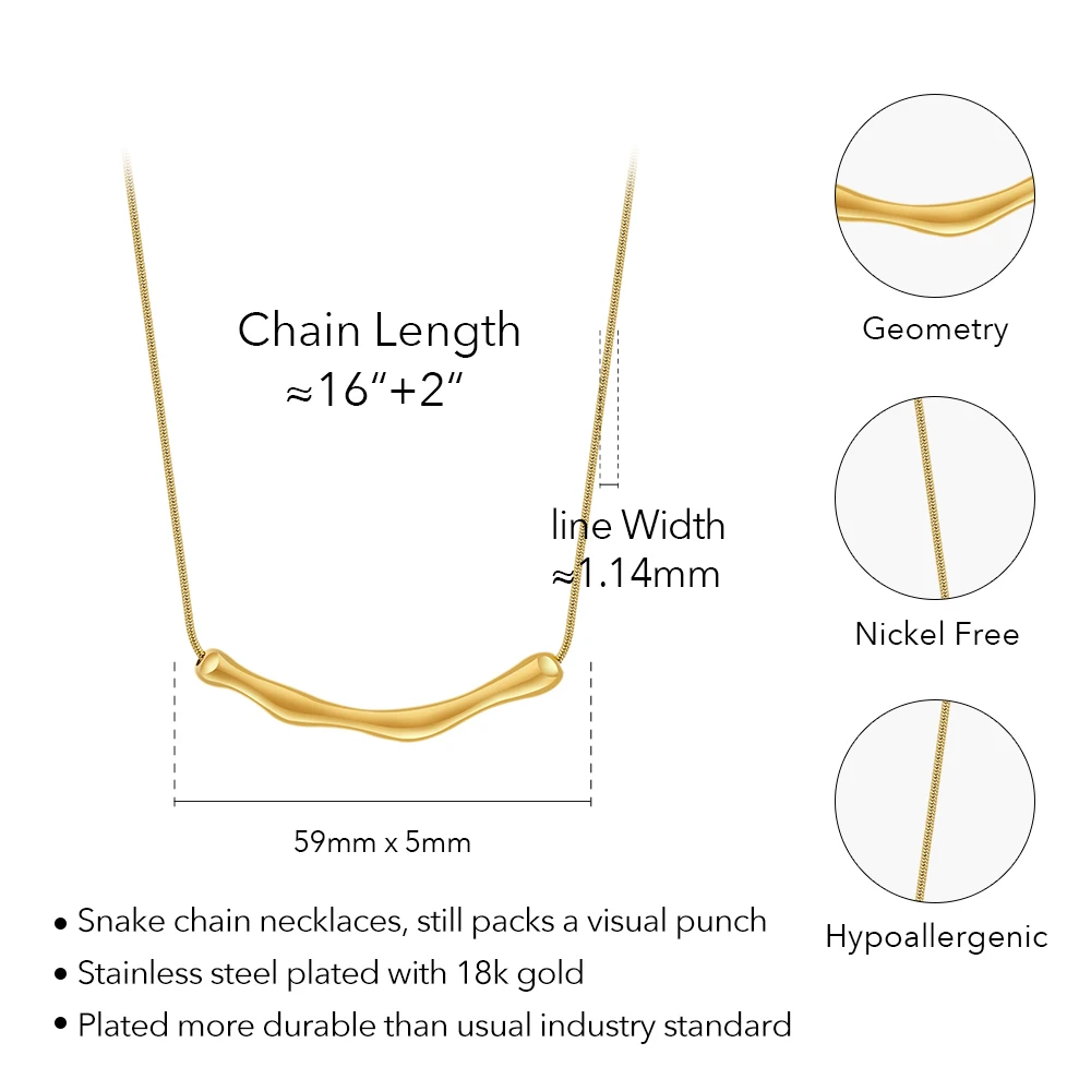 ENFASHION Para Mujer Irregular Pendant Chain Necklace For Women's Jewelry Necklaces Stainless steel Fashion Anniversary P233411