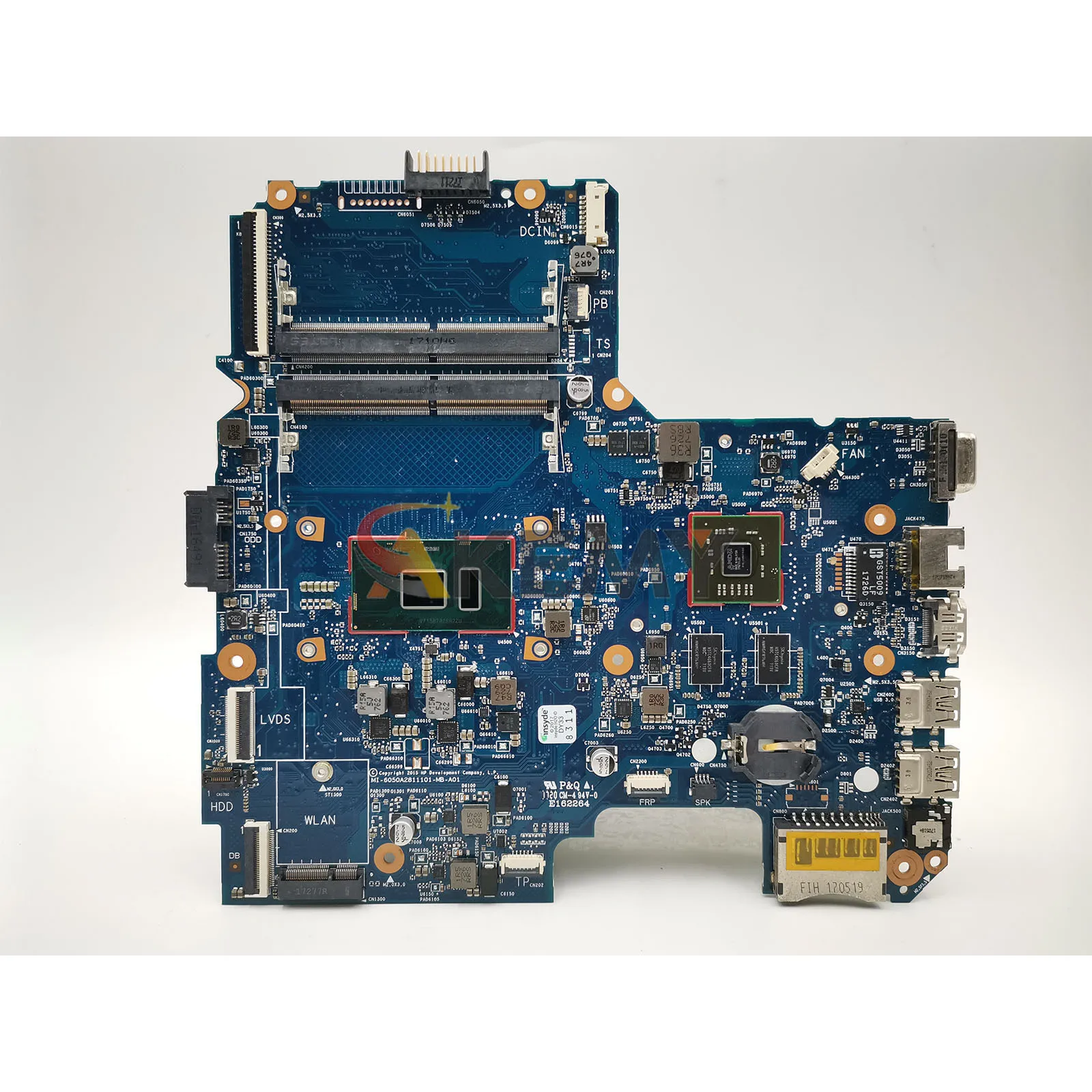 Placa base para ordenador portátil 6050A2811101 para HP 340 G3 348 G3 con i3 i5 6th/7th CPU V2G DDR4 913103-601 100% completamente probada