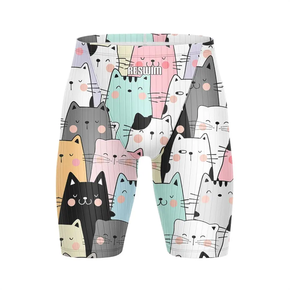 2025 Gatti Swim Jammer Costume da bagno Pantaloncini da uomo Cartoon Resistenza Allenamento atletico Costumi da bagno Surf Costume da bagno Pantaloncini Pantaloni da bagno