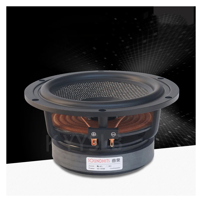 

KYYSLB 80W 6.5 Inch Mid-bass Speaker Drive Unit Home Theater Car Audio Modification High Power HIFI Woofer LoudSpeaker