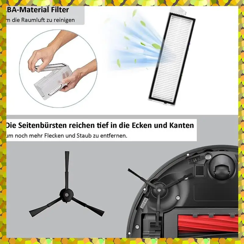 AGLH لـ Roborock S8 Maxv Ultra فرشاة جانبية رئيسية فلتر Hepa ممسحة قماش أكياس الغبار جهاز آلي لتنظيف الأتربة الملحقات