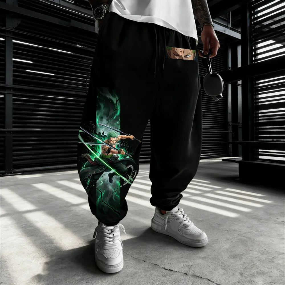 

Оверсайз брюки унисекс с принтом Ророноа Зоро, летняя новинка 2026, в стиле Харадзюку, аниме, Y2K, хип-хоп, повседневные, хлопковые