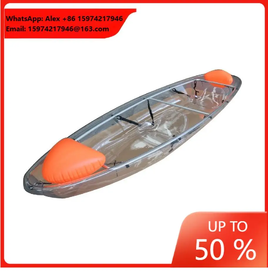 Incredible Transparent Kayak With Crystal Clear Bottom Includes A Balance Skeg And Waterproof Dry Storage Pouch