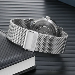 Berny Male Automatic Watch Lumino Edelstahl Impulsuhr Auto Roll Miyota 8215 wasserdichte mechanische Uhr Schweizer Railway 8 Hauptverkaufsmuster Schweizer Männer -Swatch - №7