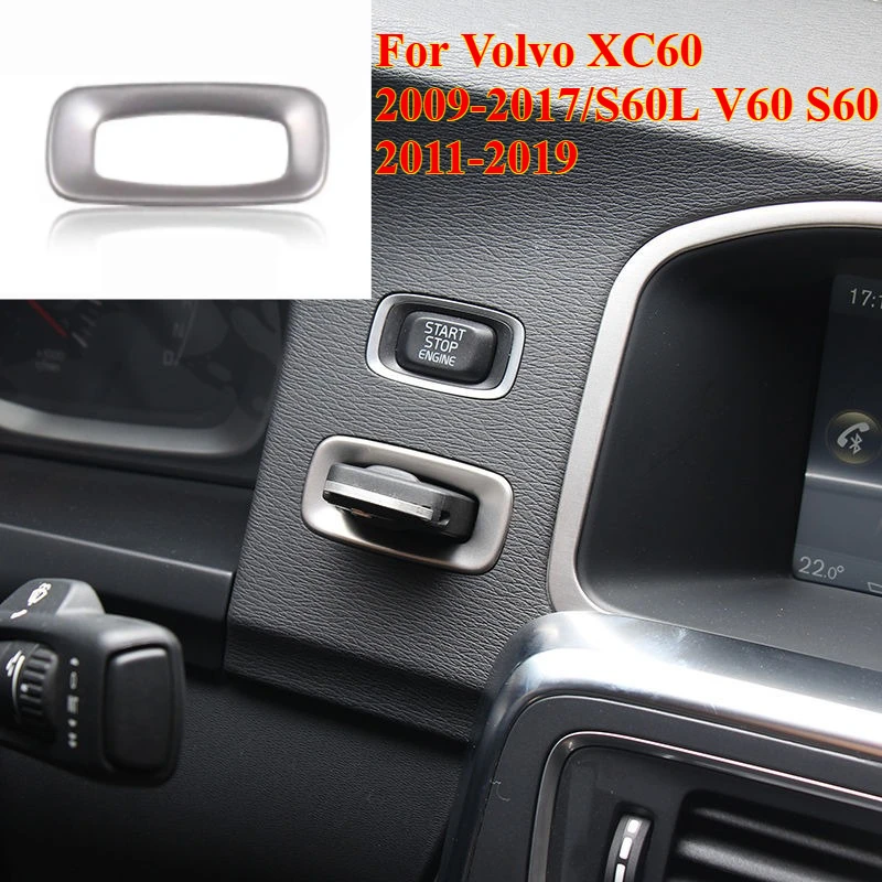 

1PCS Stainless Steel Styling Dashboard Keyhole Frame Decorative Sequin For Volvo XC60 09-17/S60L V60 S60 11-19 Car Accessories