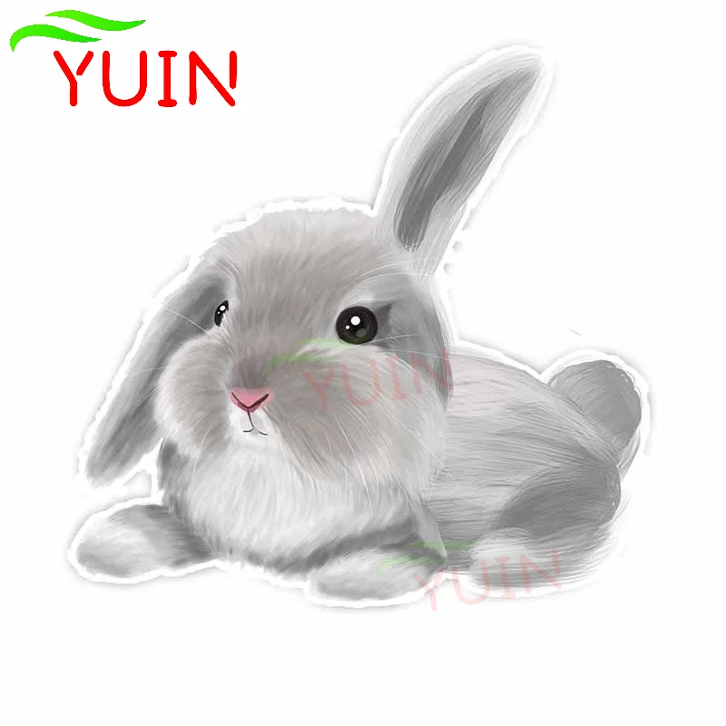 Fantasy Beautiful Animal Rabbit Cartoon Cute Car Sticker Motorcycle Auto Accessories PVC Decoration Waterproof Decal 14*15cm