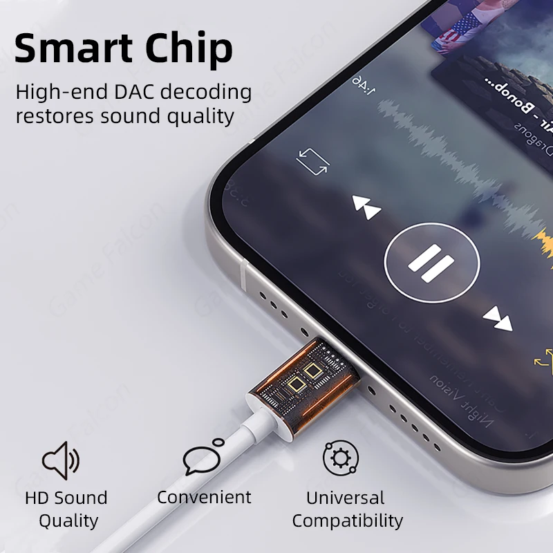 Hi-Fi наушники-вкладыши стерео наушники Type-C 3,5 мм подходят для Apple iPhone 15, Samsung, Xiaomi, iPad, проводные Bluetooth-наушники