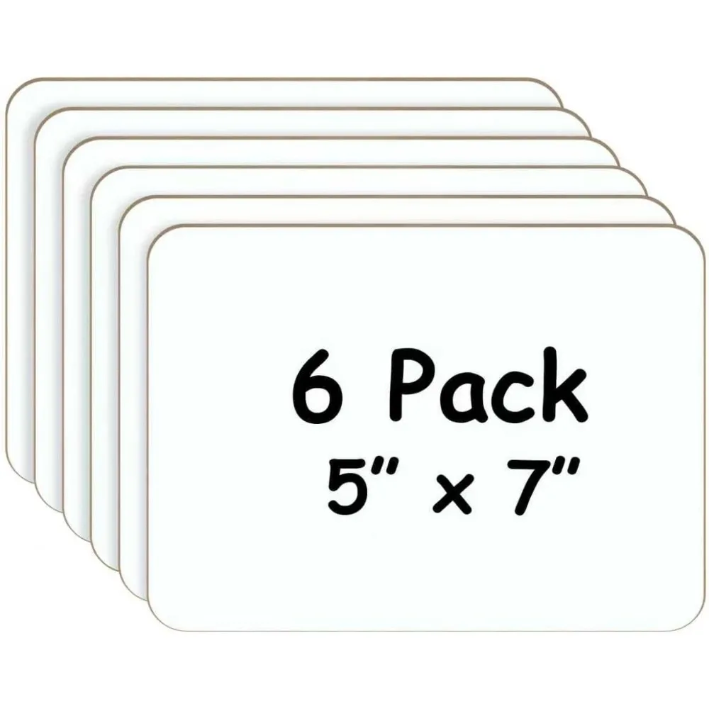 6-Pack Small Whiteboard Dry Erase Boards, 5