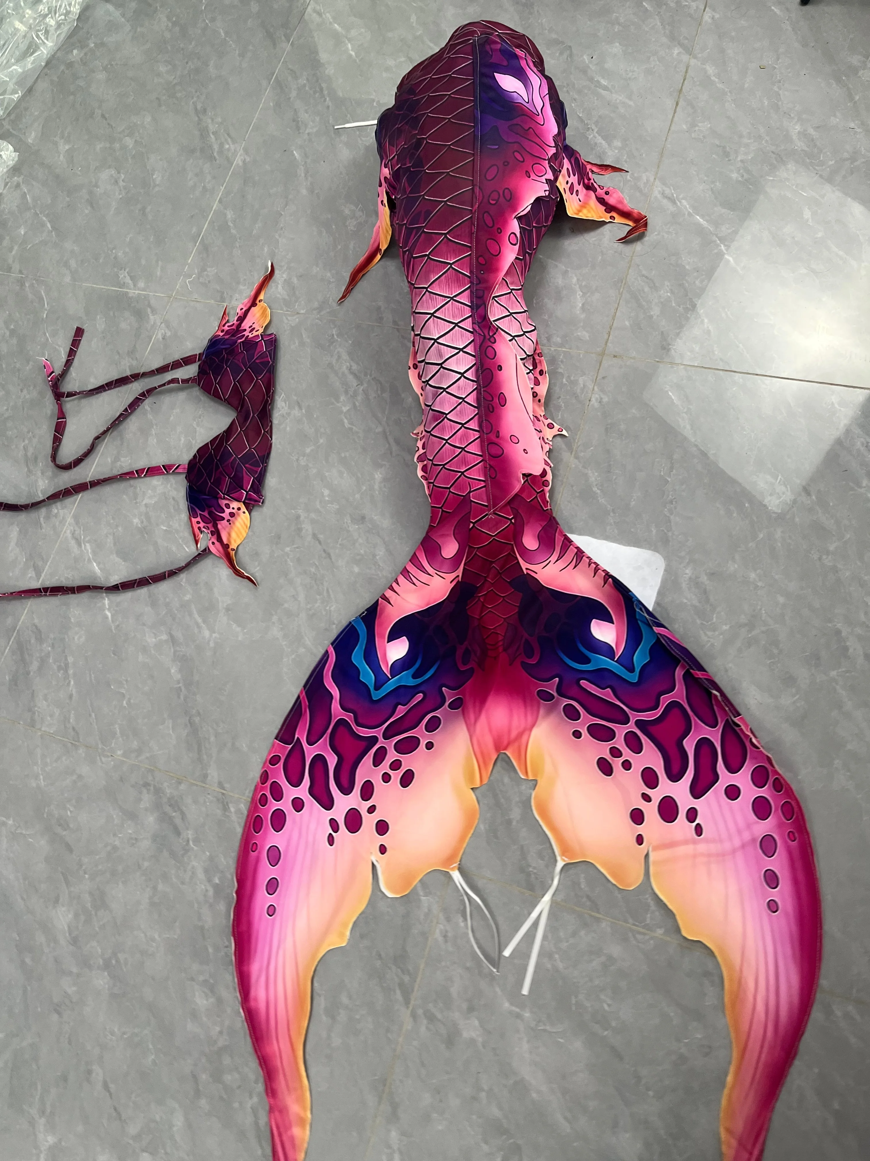 Cola de Sirena Morada para Adultos, Disfraz de Alta Calidad y Cómodo para Actuaciones Subacuáticas en Acuarios