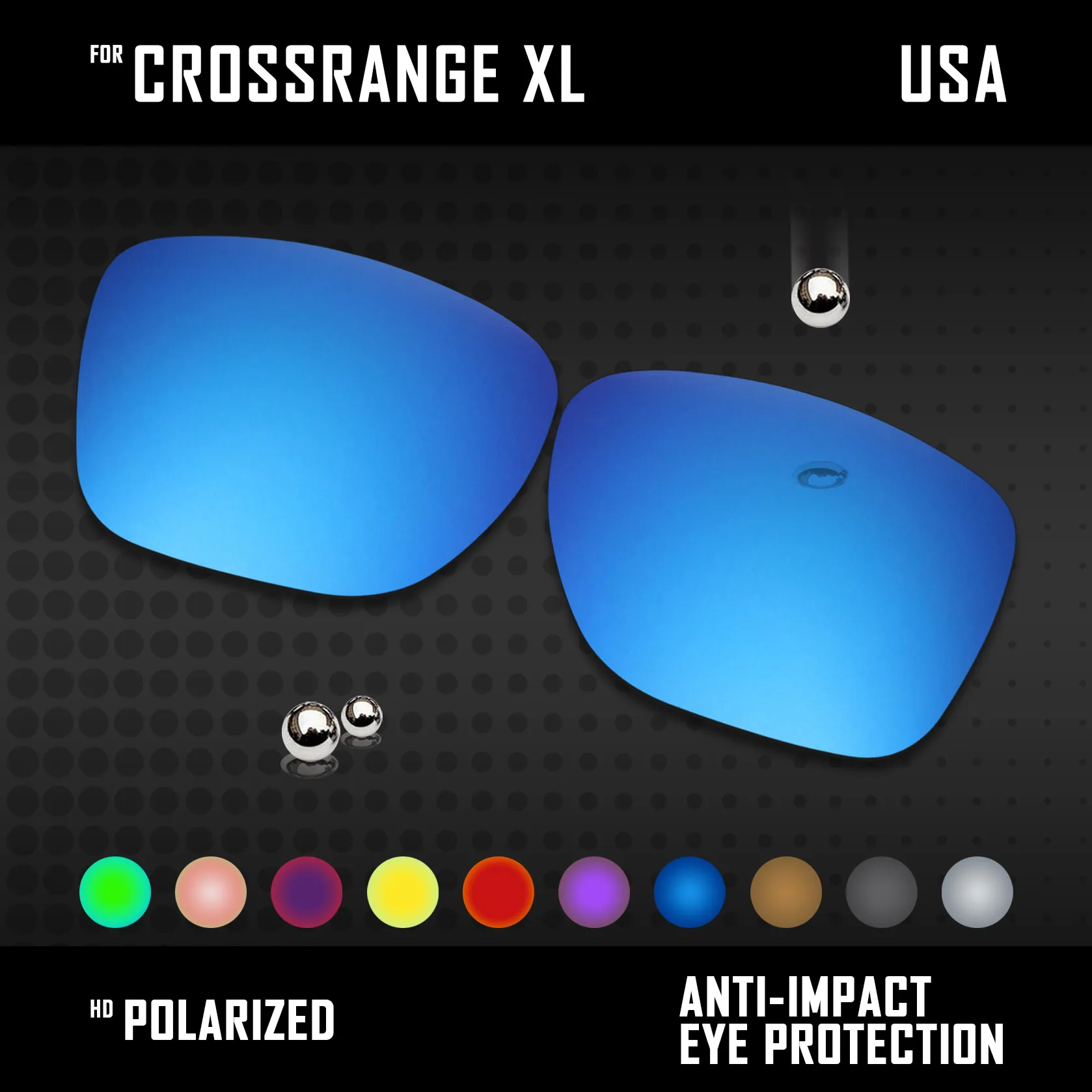 OOWLIT Lenses Replacements For Oakley Crossrange XL OO9360 58mm Sunglasses Polarized - Multi Colors