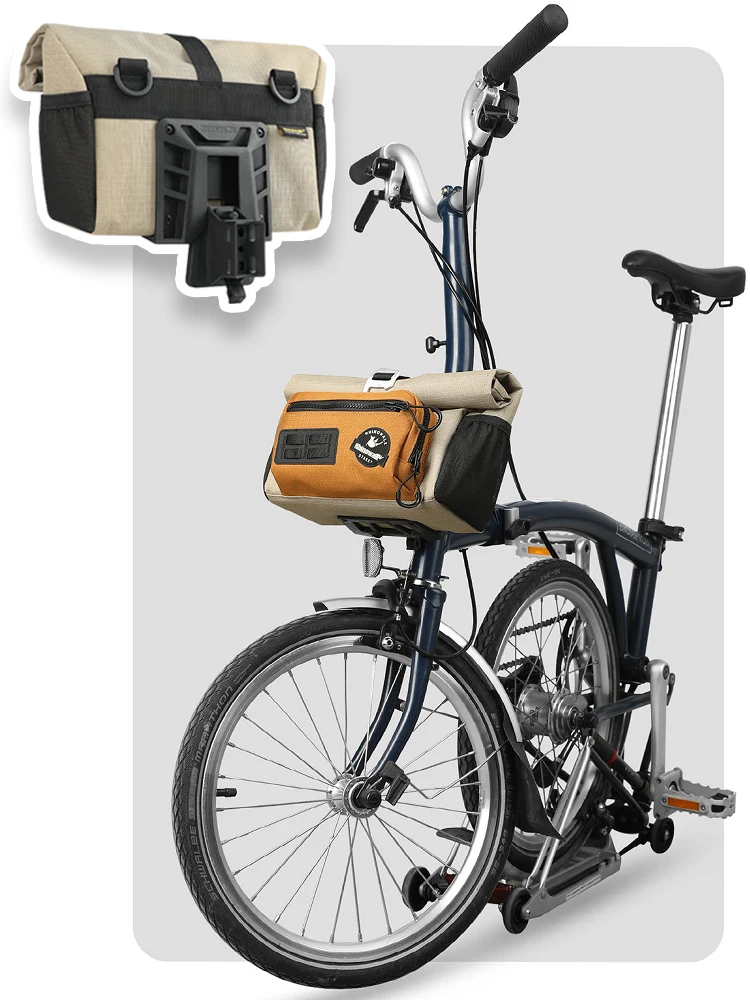 AliExpress Rhinowalk Folding Bike Bag Set 4L Urban Handlebar Pack with Front Carrier Quick Release Bicycle Cycling Front Storage Luggage