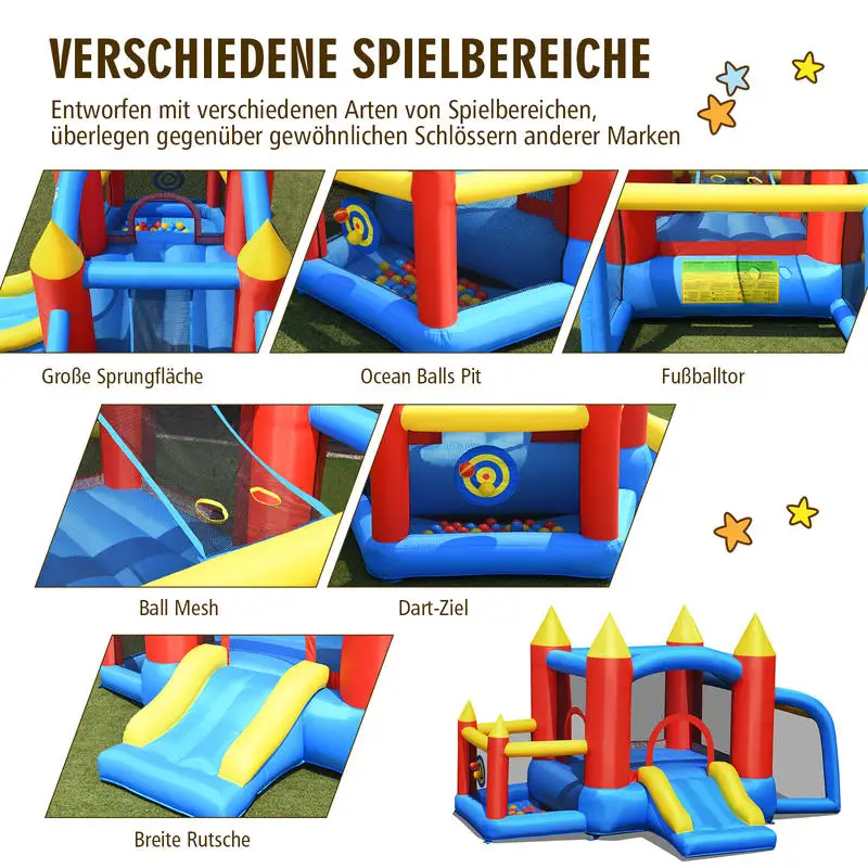 Afbeelding 5: Springkasteel - speeltuin met compressor