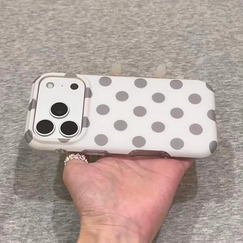 Modische, bunte, runde Punkte, mattes IMD-TPU-Design, Schutzhülle für iPhone 15, 16, 17, 18 Pro Max. – Detail 15