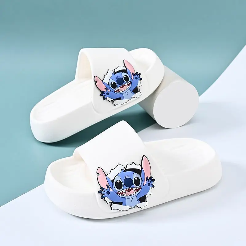 Kwaii Disney Stitch Slippers Cute Cartoon Non-Slip Soft Soled Outdoor Shoes for Boys and Girls Home Indoor Slippers Gift