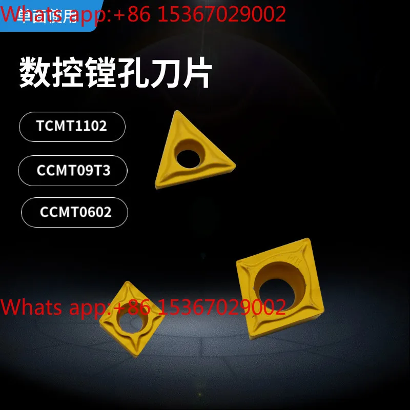 10Pcs Triangular inner hole turning insert TCMT110204 boring insert CCMT09T3 diamond boring insert