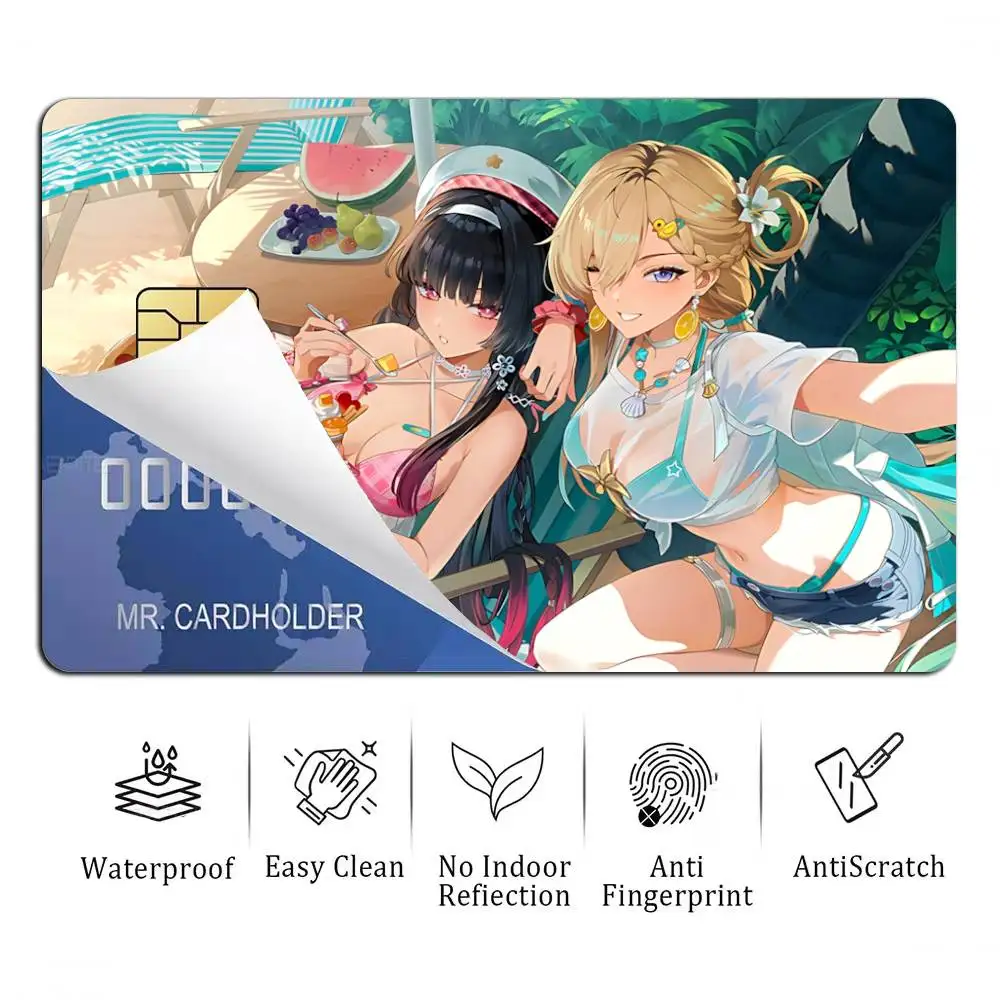Skate Girl L-Lynae-e Game WUWA  Card Stickers for Bank Access Protective Waterproof Film Cover Sticker Gift