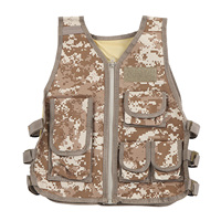 Kids Combat Vest Outdoor Waist Adjustable Multi Pocket Children Vest Hiking Mountain Climbing Camouflage Vest