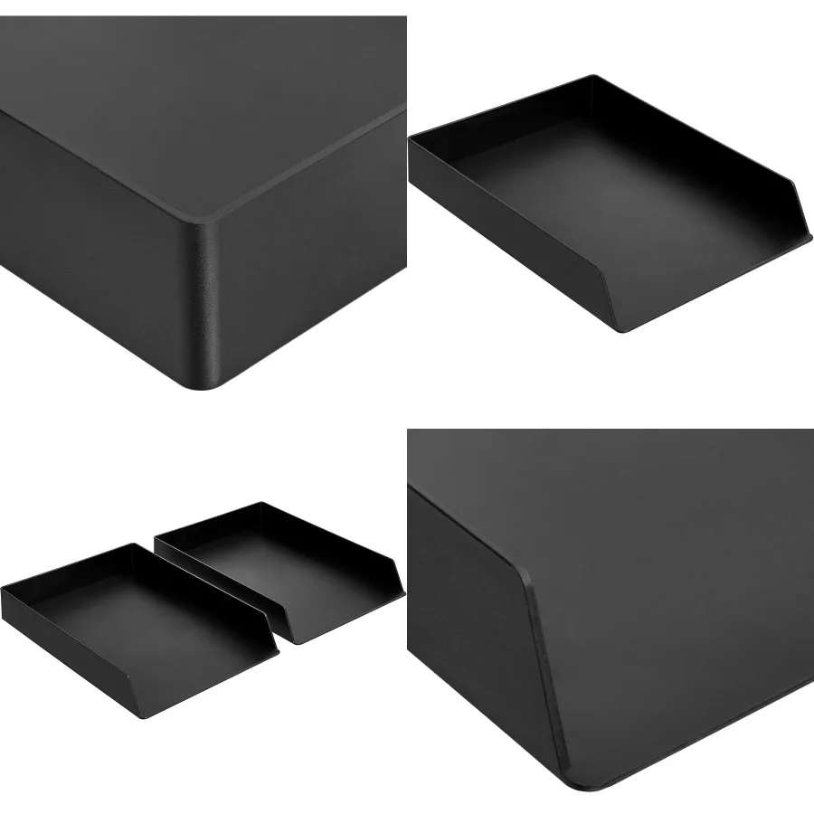 

Прямоугольный пластиковый настольный органайзер для документов формата Letter, упаковка из 2 предметов с регулируемыми подносами, идеально подходящий для домашнего офиса и рабочего пространства