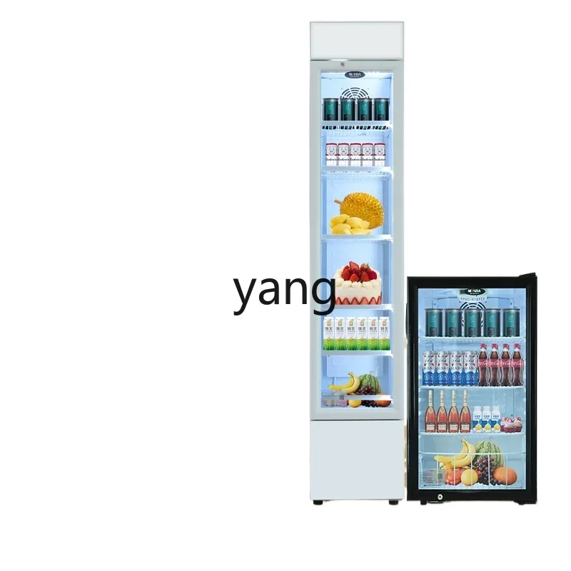 Yjq White Refrigerator Household Small Red Wine Snack Drinks with Lock Living Room Fresh-Keeping Refrigerated Cabinet