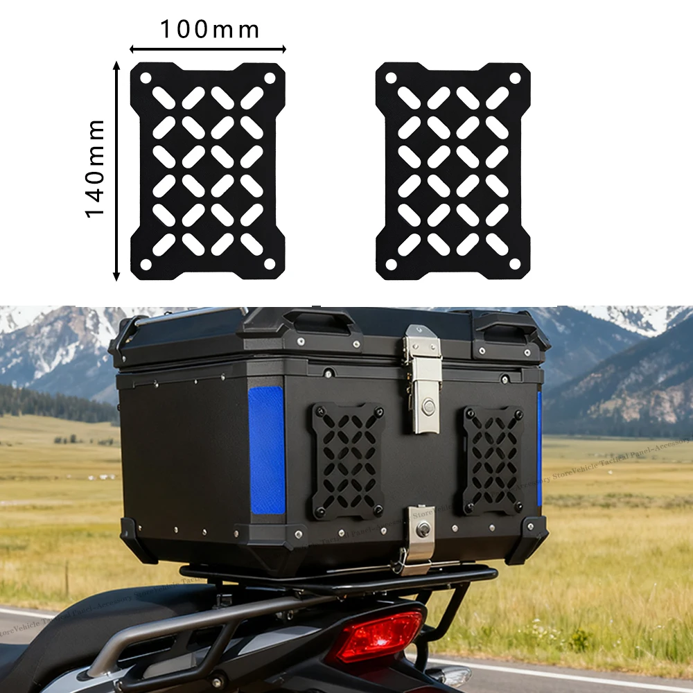 

28-100L Motorcycle Molle Panel For Trunk Storage carbon steel Waterproof Tactical Universal Side Box Organizer Modular Storage