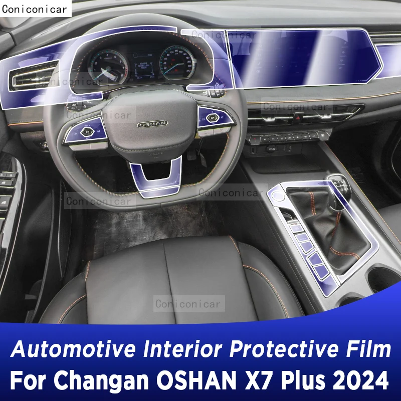 

TPU Car Gear Dashboard Gps Navigation Screen Film Protective Sticker For CHANGAN OSHAN X7 Plus 2024 Anti-scratch Accessories