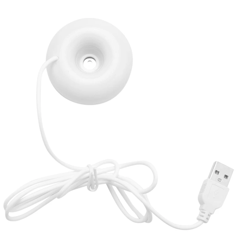 

White donut humidifier usb office desktop mini humidifier portable creative air purifier white