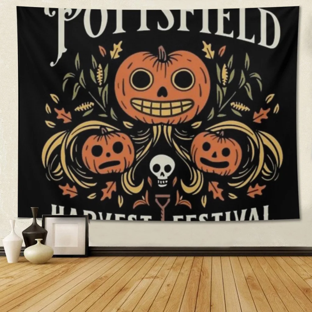 

Pottsfield harvest festival Don your овощи украшения на Хэллоуин настенный гобелен домашнее украшение для стен