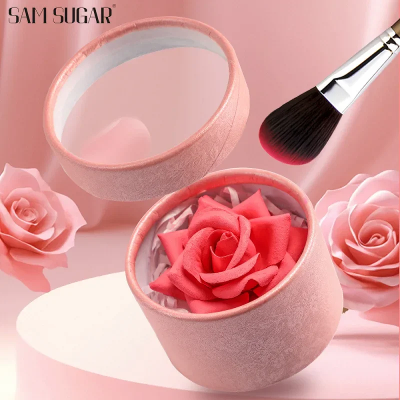 SAM SUGAR Palette di fard e evidenziatori rosa 3D: stile petalo, bagliore naturale facile da colorare, migliora il tono della pelle Trucco nudo COLORE:06