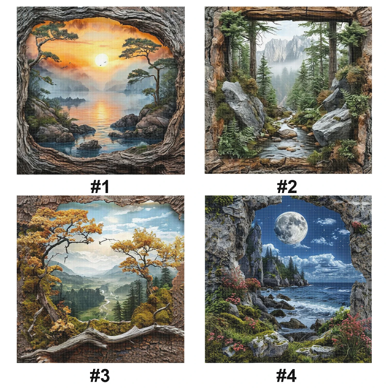 

Набор для вышивания крестиком «Лесной пейзаж», 14CT, 2 нити, DIY, 40x40 см, для начинающих и взрослых, для домашнего декора