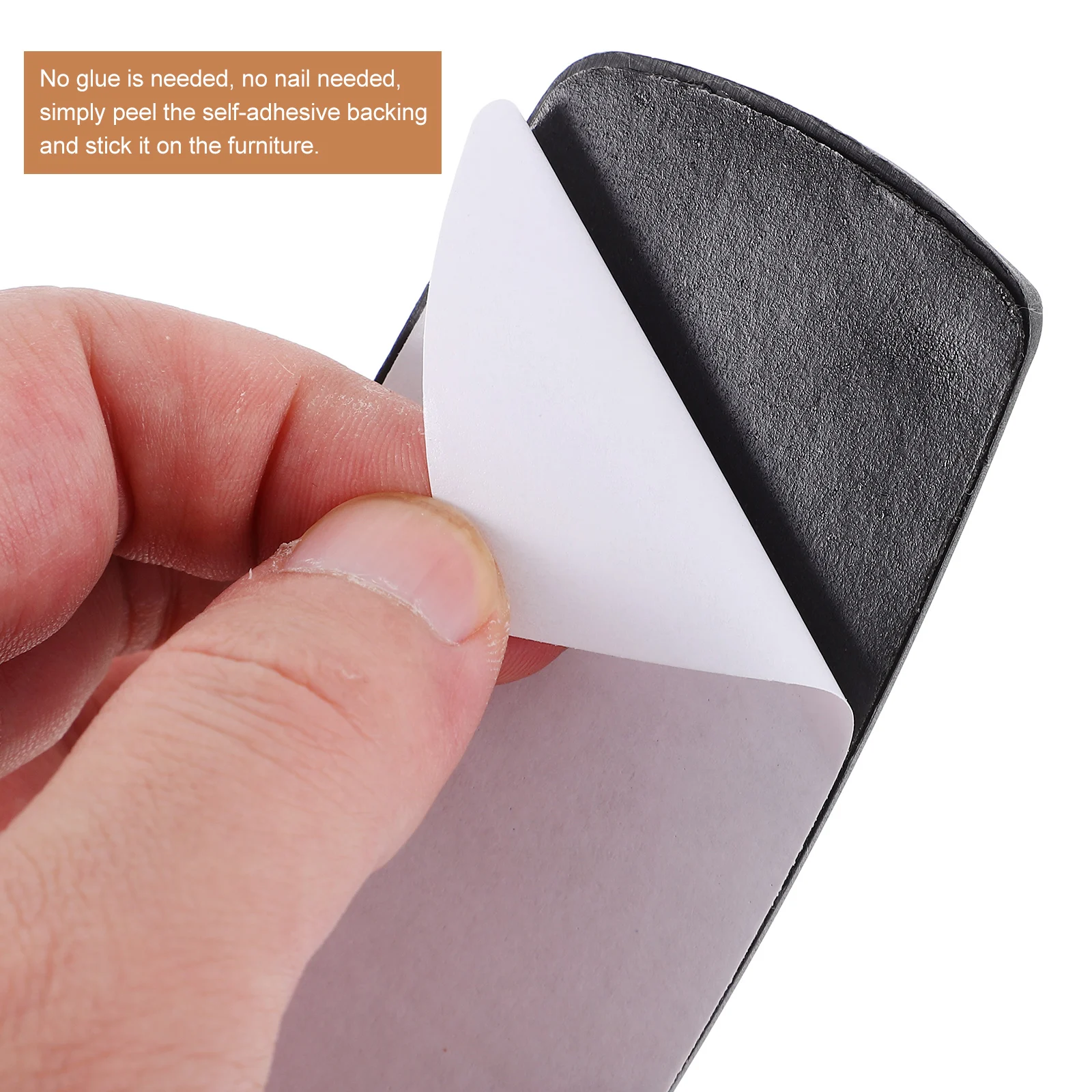 

6pcs Adhesive Cabinet H les Peel Stick Door Pulls for Closet Sliding Screen Modern Kitchen Brown ABS No Punching