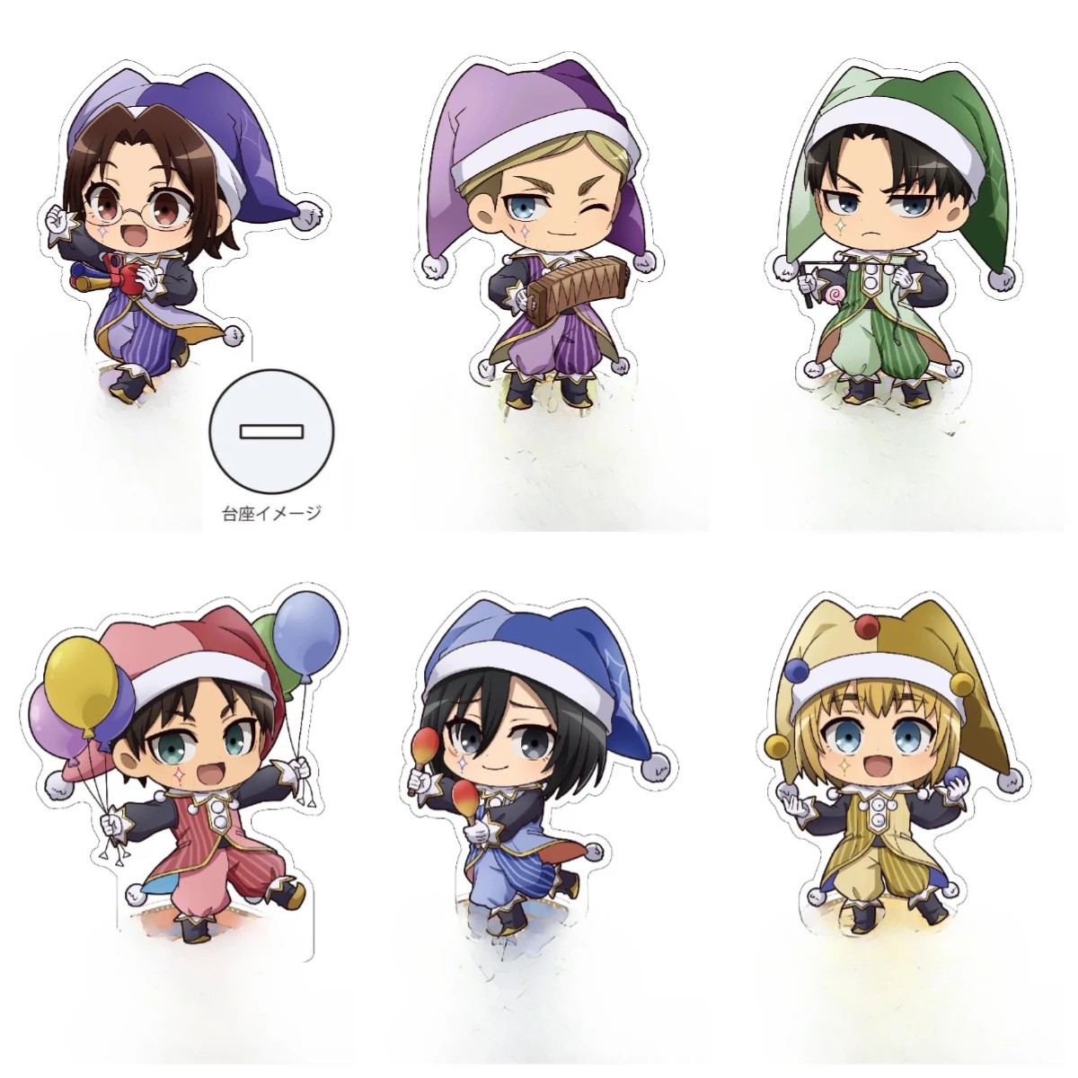 Game Levi Ackerman Mikasa Armin Arlert Erwin Smith Eren Yeager Acrylic Stand Doll Anime Figure Model Cosplay Toy Gift