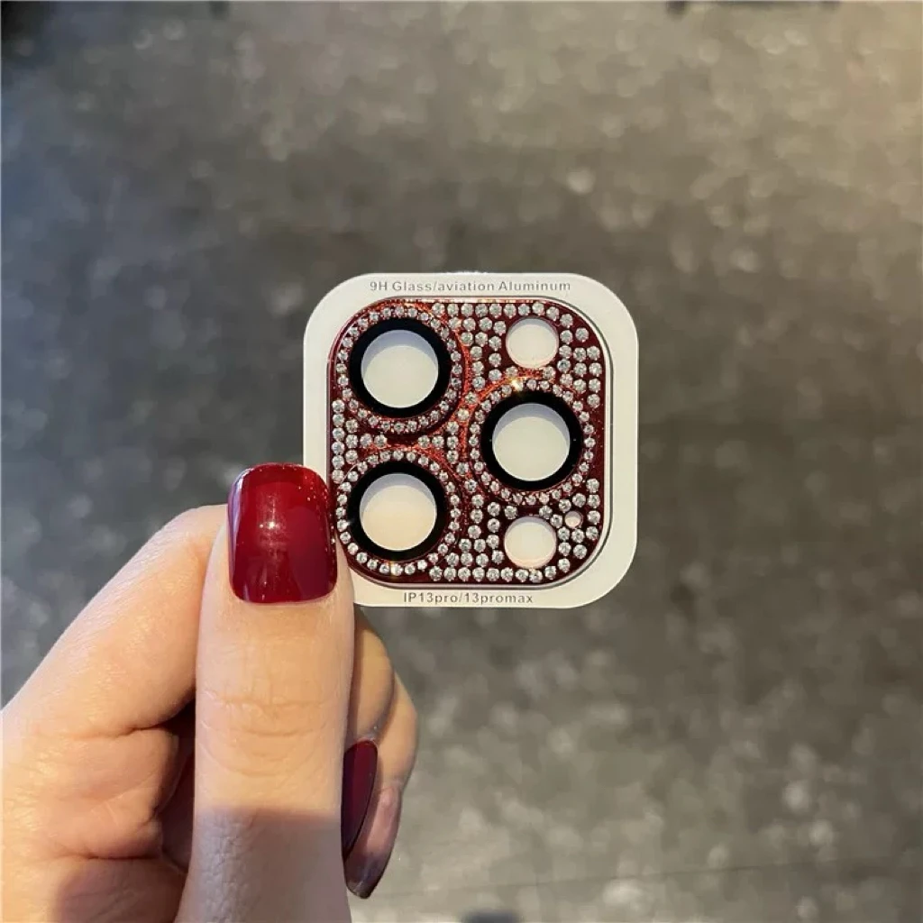 Camera Lens Protector Diamond Ring Tempered Glass Cover For IPhone 16 14 Plus 13 Pro Max 12 IPhone15 Pro Protection Accessories