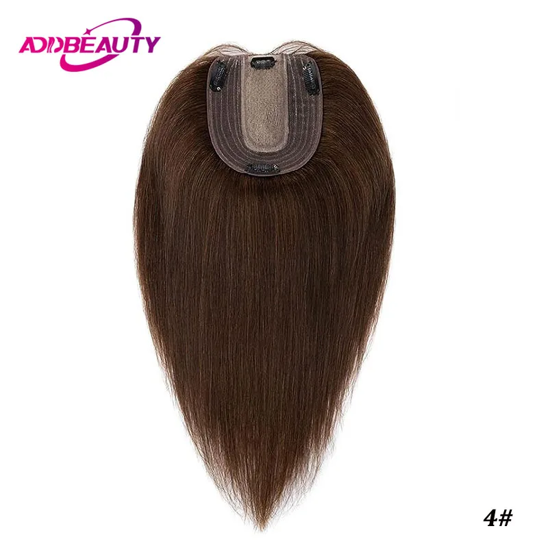 Machine Toupee for Women Silk Top Human Hair Wigs Straight Toppers Natural Swiss Lace Hair System Unit Free Part Hairline Ombre