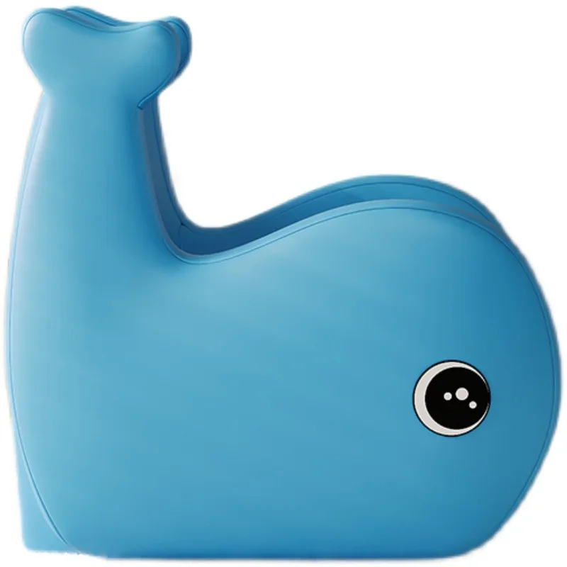 Chaise de canapé pour bébé esprit baleine, design de dessin animé mignon, base arrière en forme de L pour la protection de la colonne vertébrale, petit canapé de maison pour bébés