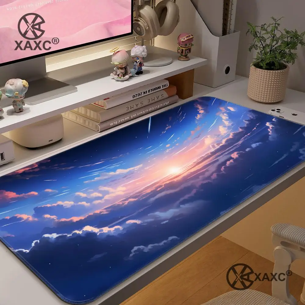 

Office Blue Mouse Pad Blue Sky Cloud Mouse Pad Gaming Accessories Anime Table Keyboard Desk Mat HYBXXC Gamer PC Rubber Carpet