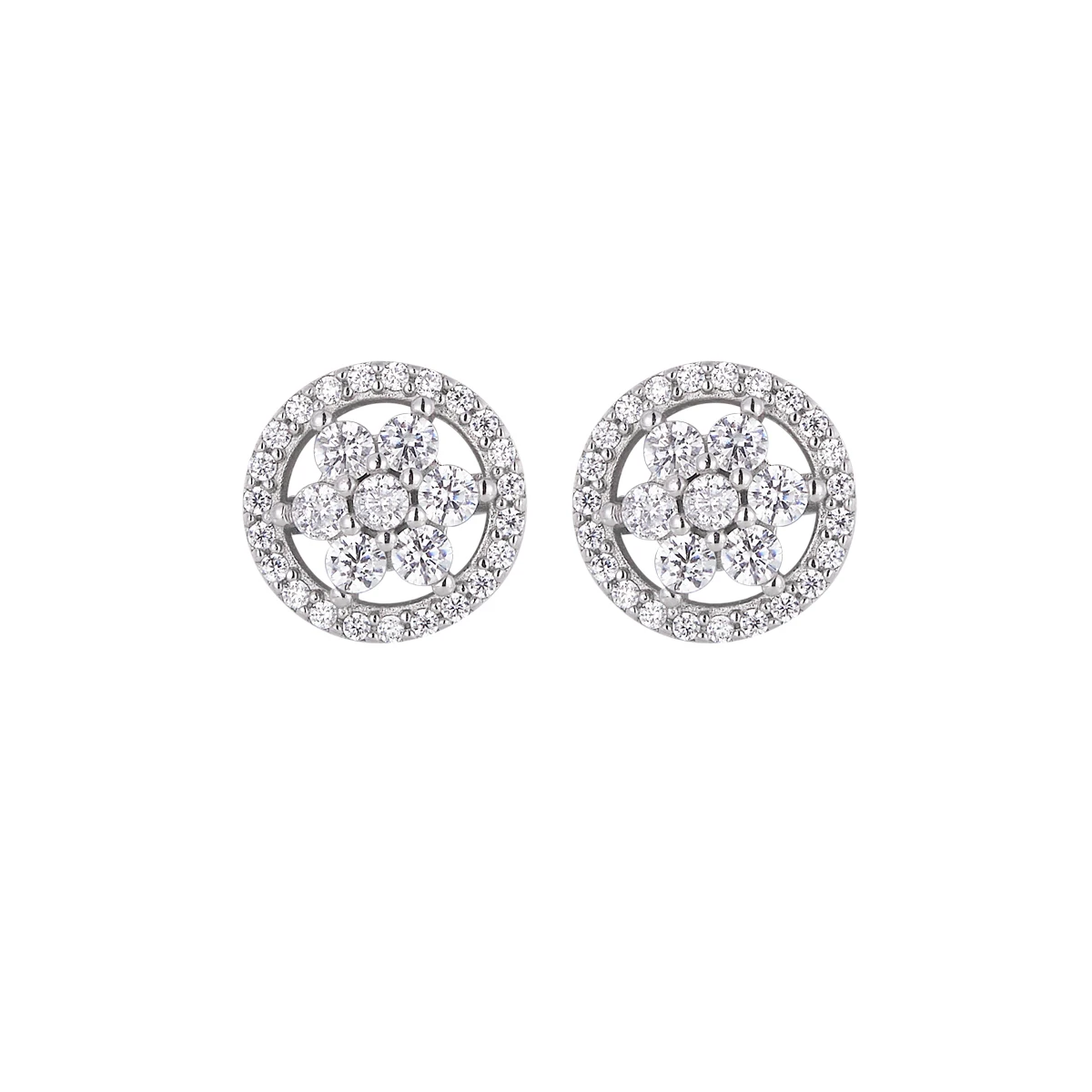 

HAIKE стерлингового серебра 925, оригинальный дизайн, серьги в форме цветка, индивидуальные модные стильные серьги-шпильки с цирконом, инкрустированные позолотой