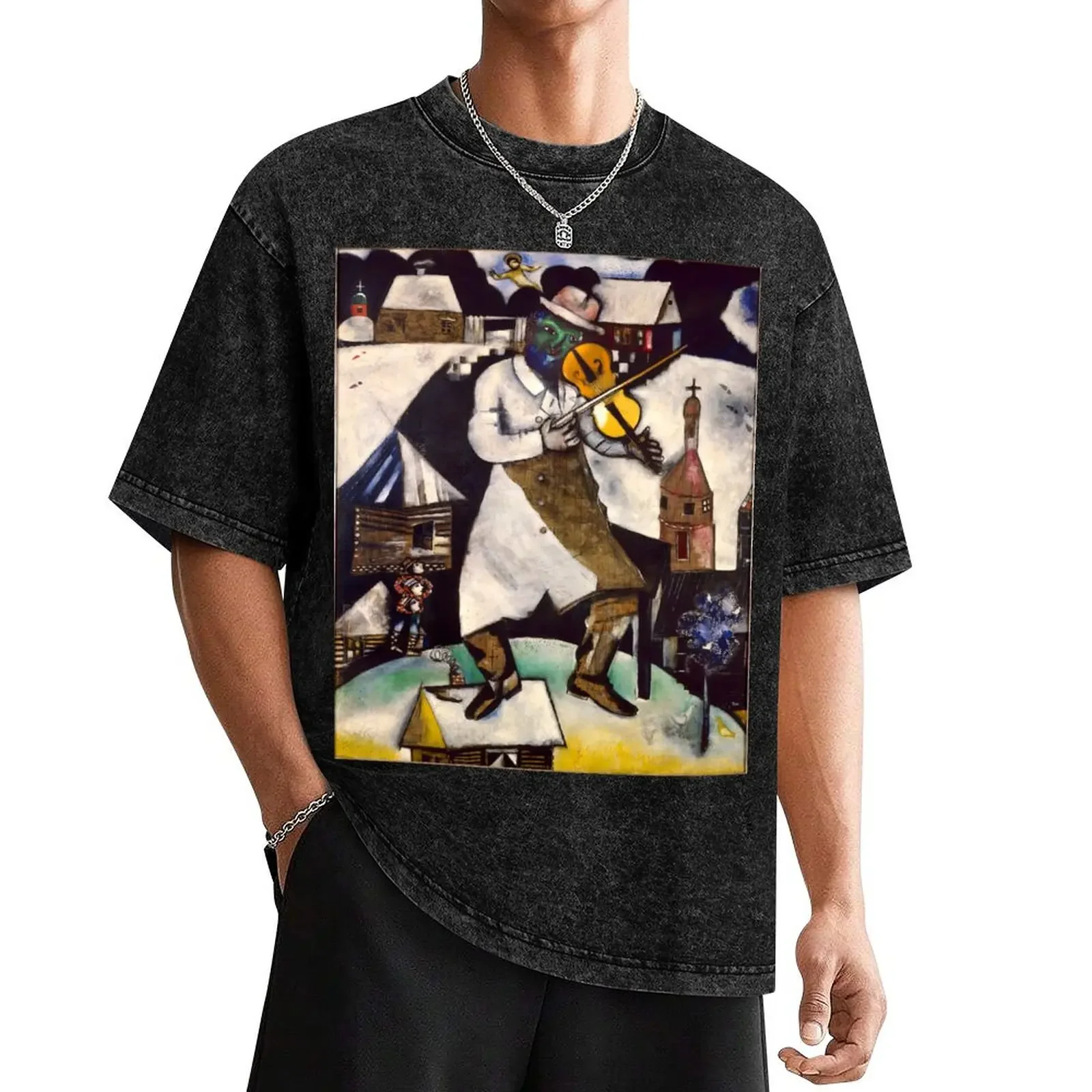 

Marc Chagall, 1923-24, Green violinist Marc chagall T-Shirt aesthetic clothes quick drying vintage clothes shirts men