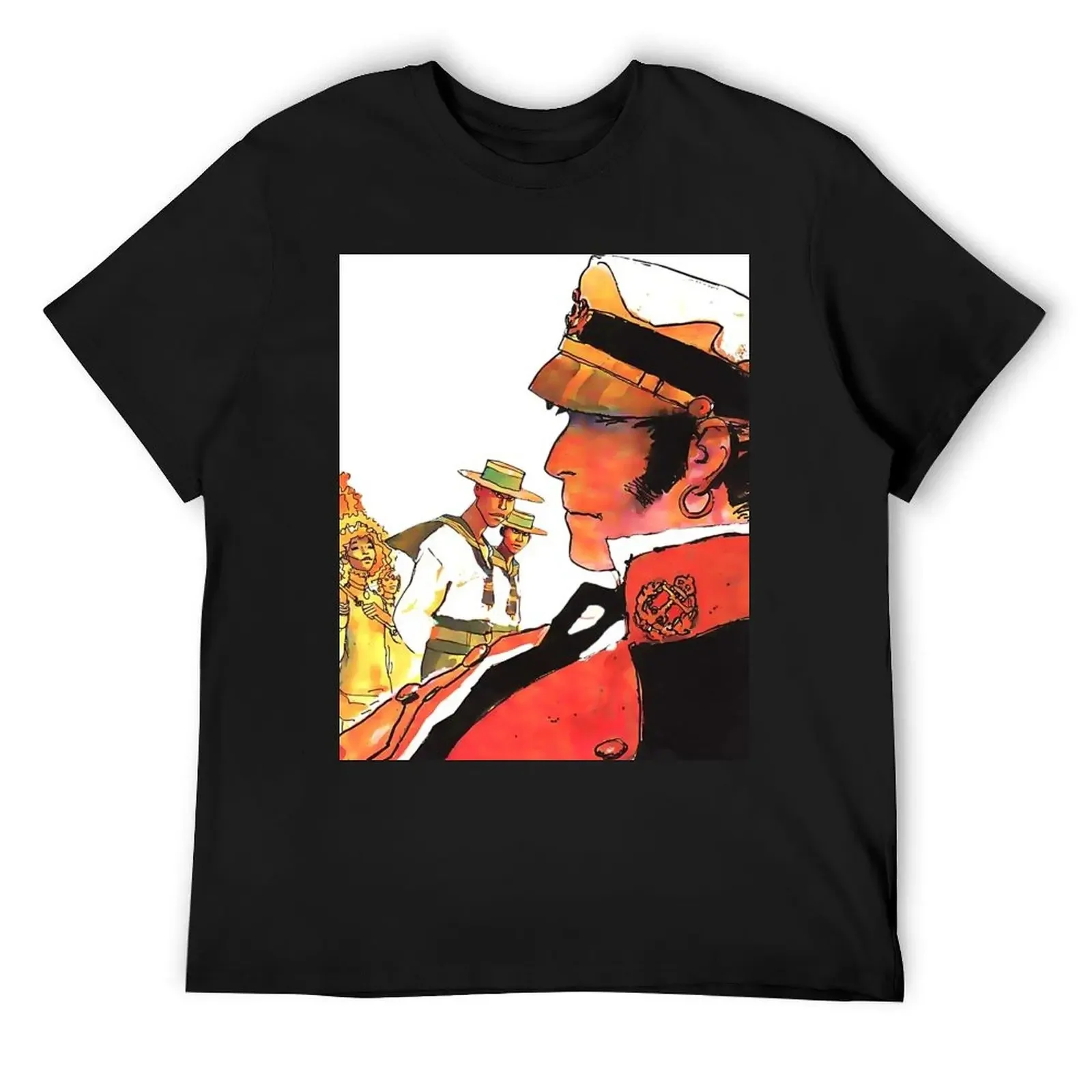 

Corto Maltese - Aquarelle T-Shirt anime tshirt vintage graphic tee tees sports fans workout shirts for men