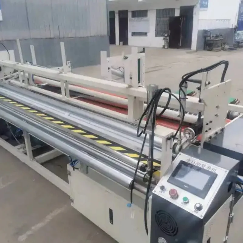 Fully automatic small scale toilet paper roll making machine for kitchen towels and crisp bathroom