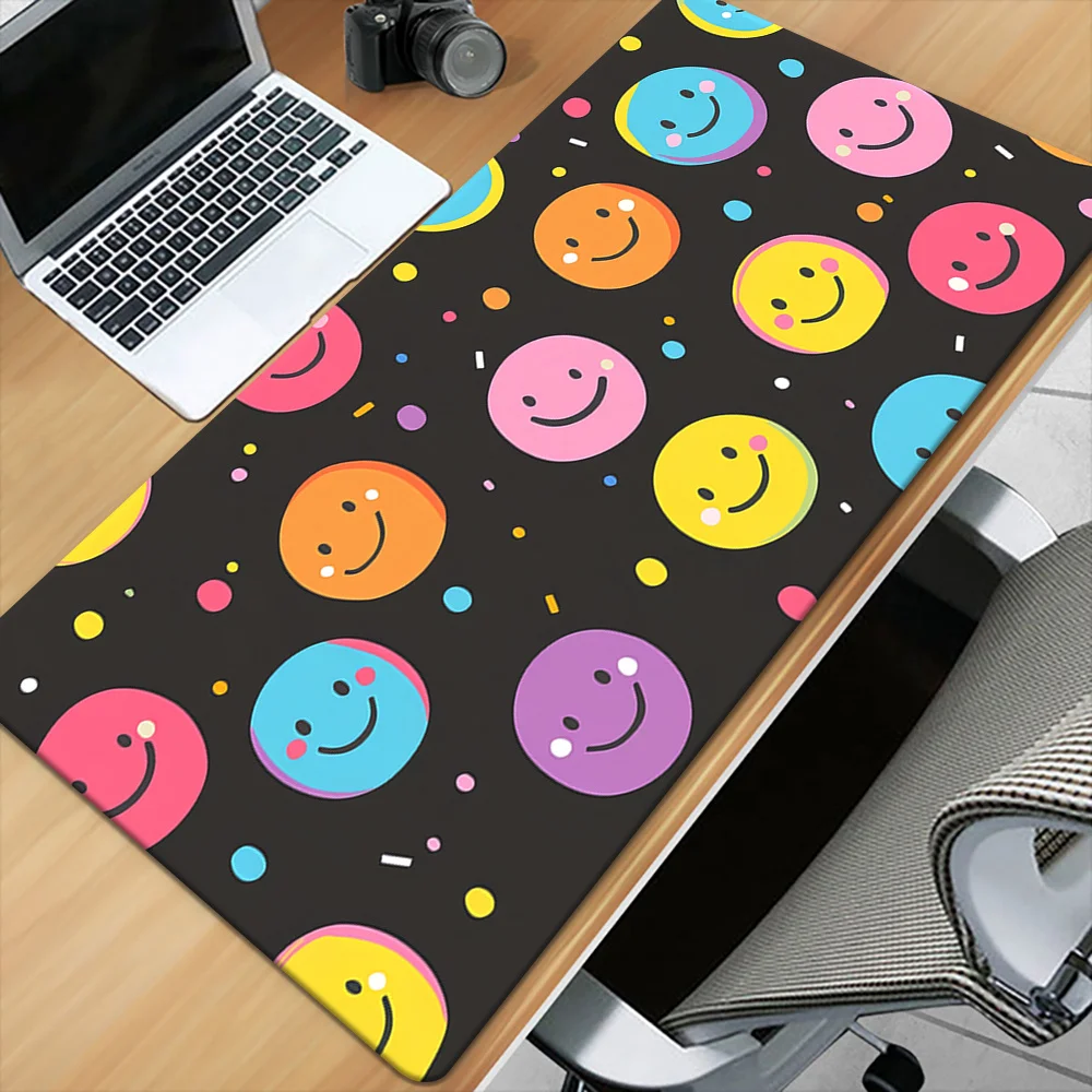 

1 шт. Красочный игровой коврик для мыши с ярким рисунком, большой декоративный коврик, нескользящий коврик для стола, для клавиатуры ноутбука 1000×500